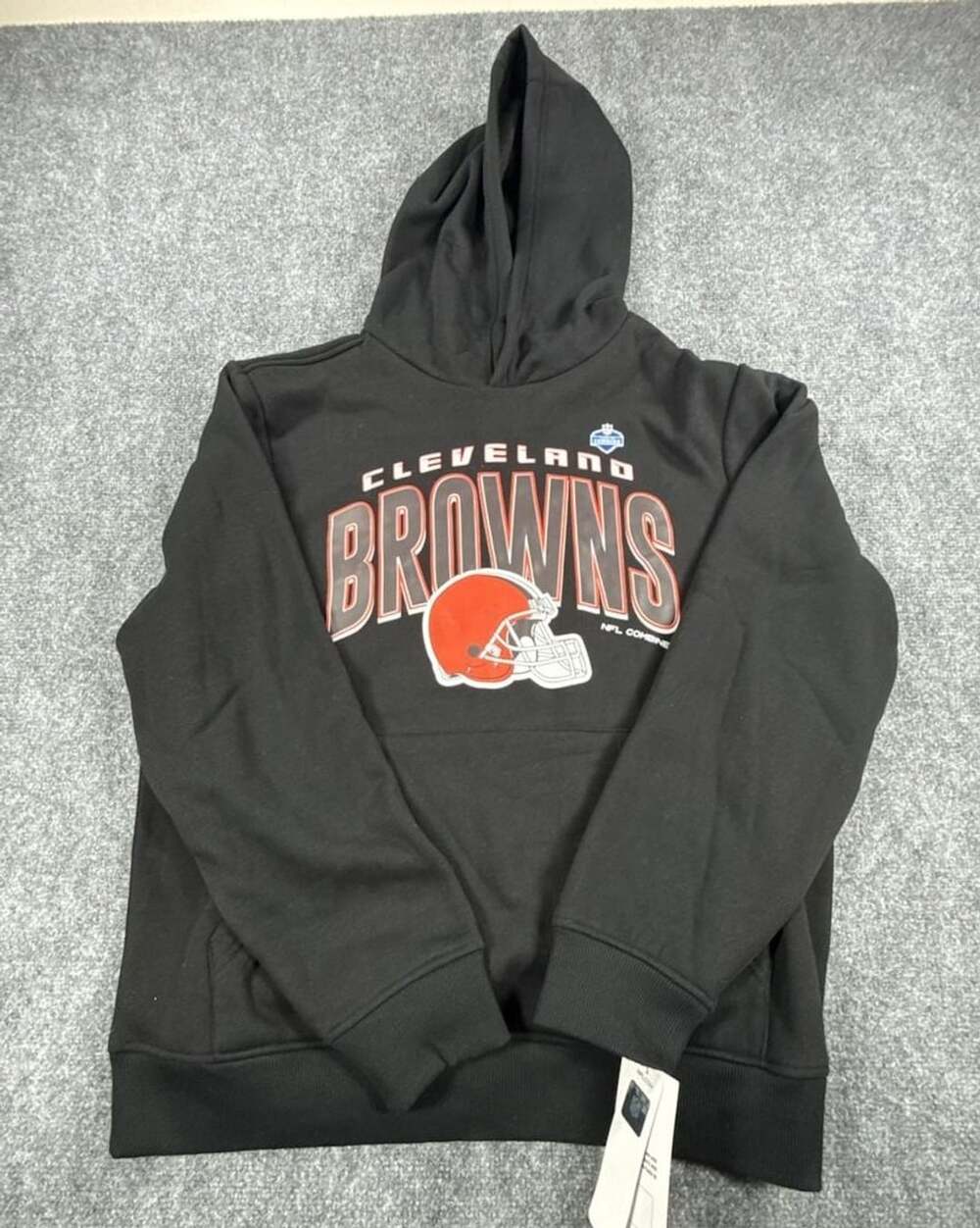 NFL Scouting Combine Cleveland Browns Black Pullover Hoodie - Size L NWT